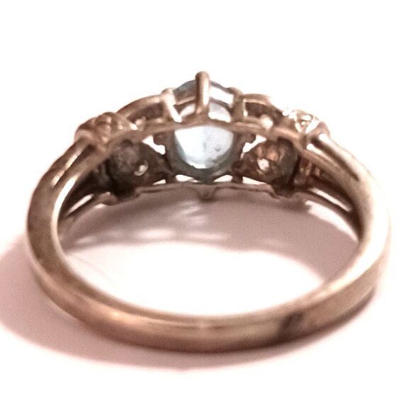 Blue Topaz in Sterling Silver ring lady's s10 (1609) - Picture 6 of 8